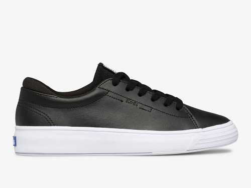 Keds Alley Leren Schoenen Leer Dames Zwart | BE-19674