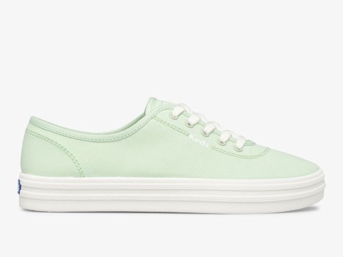 Keds Breezie Canvas Veterschoenen Dames Mintgroen | BE-05123