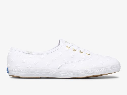 Keds Champion Daisy Eyelet Veterschoenen Dames Wit | BE-76551