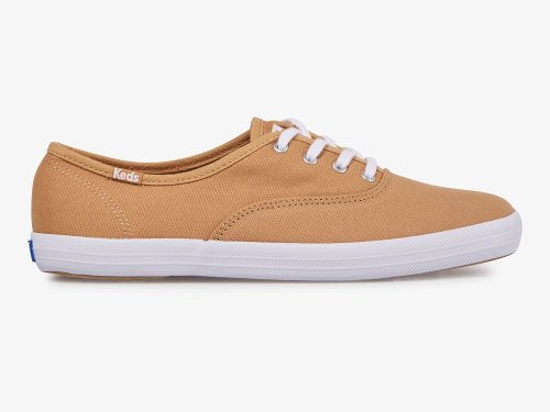 Keds Champion Feat. Organic Katoenen Veterschoenen Dames Bruin | BE-58462