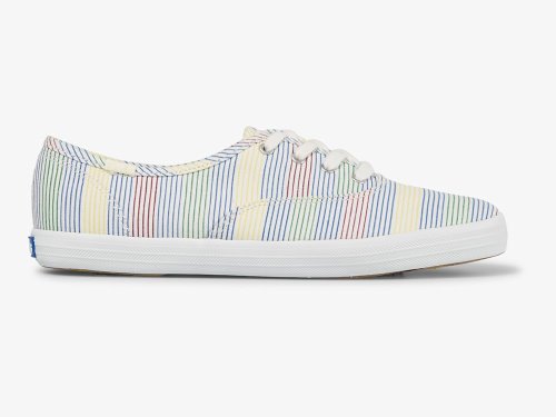 Keds Champion Surf Stripe Veterschoenen Dames Wit Gekleurd | BE-79315
