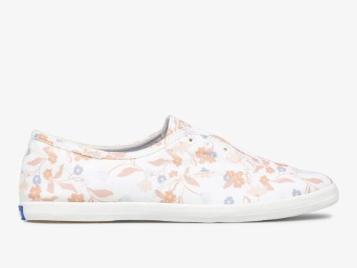 Keds Chillax Femme Floral Twill Slip On Sneakers Dames Wit Gekleurd | BE-00739