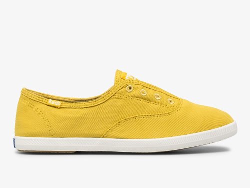 Keds Chillax Washable Feat. Organic Katoenen Slip On Sneakers Dames Geel | BE-52771