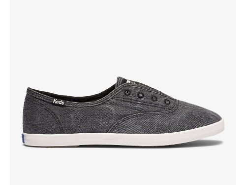 Keds Chillax Washable Feat. Organic Katoenen Slip On Sneakers Dames Donkergrijs | BE-93304