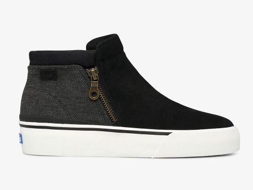 Keds Cooper Zip Bootie Laarzen Dames Zwart | BE-68863