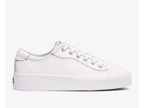 Keds Crew Kick Alto Leren Schoenen Leer Dames Wit | BE-97203