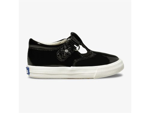 Keds Daphne Lak Sneaker Slip On Sneakers Meisjes Zwart | BE-09133