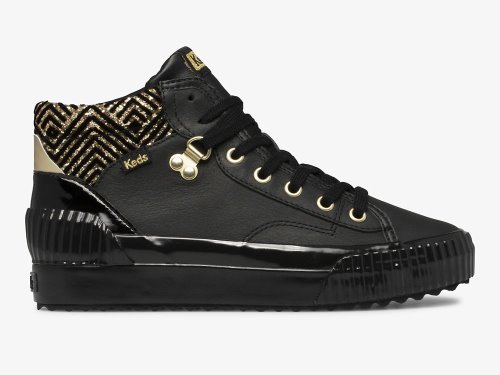 Keds Demi Mid TRX Dazzle Veterschoenen Dames Zwart | BE-05800