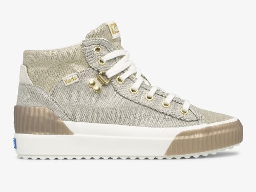 Keds Demi TRX Mid Metallic Canvas Veterschoenen Dames Koper | BE-64747
