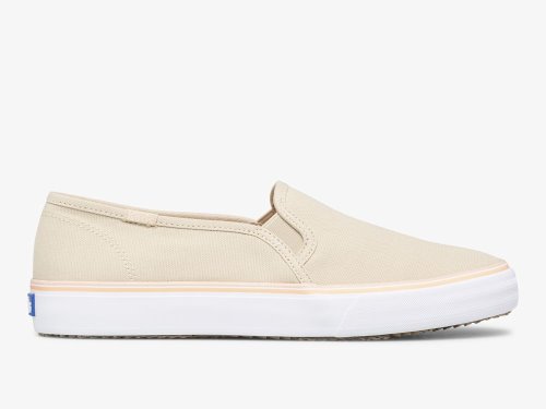 Keds Double Decker Canvas Washable Slip On Sneakers Dames Beige | BE-82281