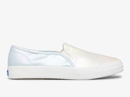Keds Double Decker Iridescent Slip On Sneakers Dames Room Gekleurd | BE-07746
