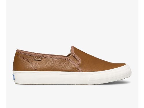 Keds Double Decker Leren Schoenen Leer Dames Bruin | BE-95868