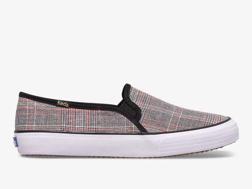 Keds Double Decker Plaid Slip On Sneakers Dames Zwart Gekleurd | BE-53673