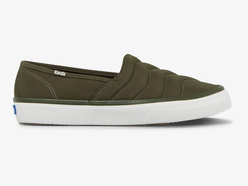 Keds Double Decker Wave Nylon Slip On Sneakers Dames Groen | BE-34254