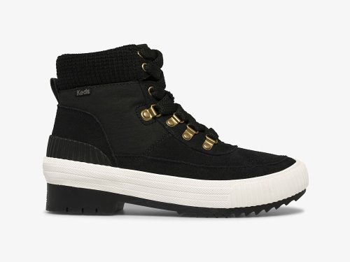 Keds Fielder Boot Suede/Nylon & Velvet w/ Thinsulate™ Veterschoenen Dames Zwart | BE-02060