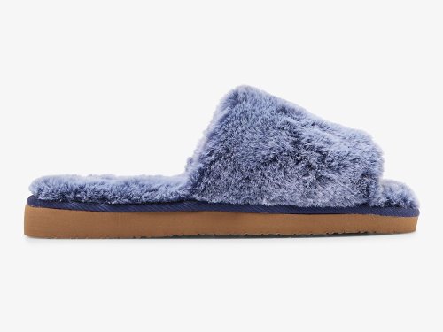 Keds Fuzzy Badslippers Slippers Slippers Dames Blauw | BE-07587