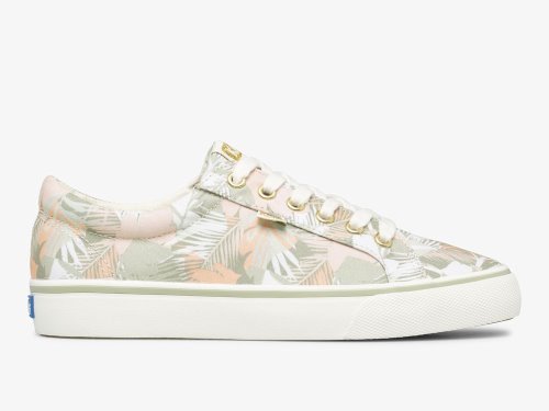 Keds Jump Kick Palm Canvas Veterschoenen Dames Groen Gekleurd | BE-50435