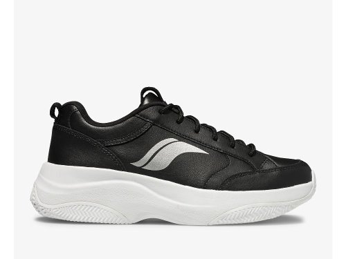 Keds K-89 Leren Veterschoenen Dames Zwart | BE-92168