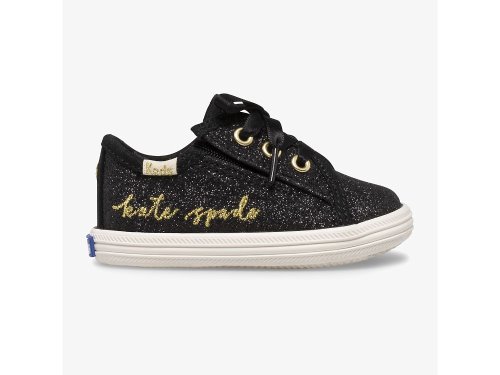 Keds Kate Spade New York Kickstart Glitter Crib Sneakers Meisjes Zwart | BE-33465