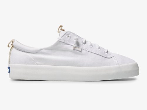 Keds Kickback Canvas Slip On Sneakers Dames Wit | BE-85928