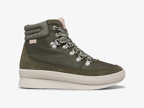 Keds Midland Boot Suede & Splash Twill w/ Thinsulate™ Veterschoenen Dames Groen | BE-54755