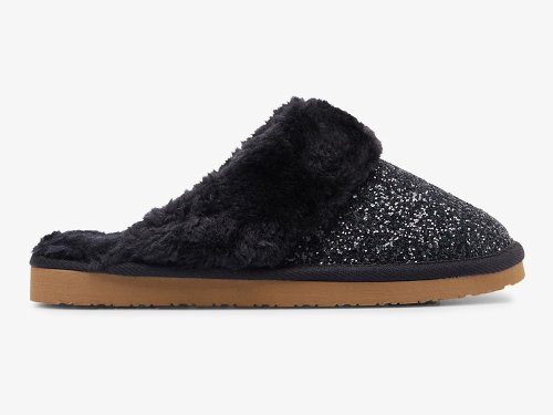 Keds Mule Slippers Glitter Slippers Dames Zwart | BE-59629