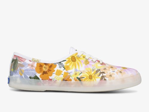 Keds Rifle Paper Co. Champion Marguerite Veterschoenen Dames Roze Geel Gekleurd | BE-22204