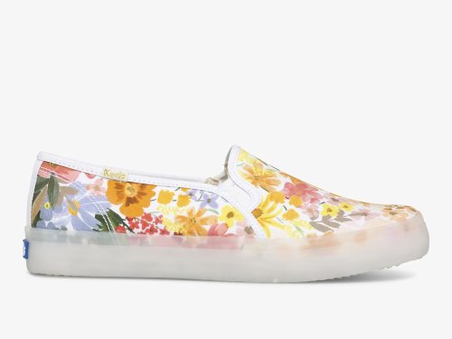 Keds Rifle Paper Co. Double Decker Marguerite Slip On Sneakers Dames Roze | BE-18770