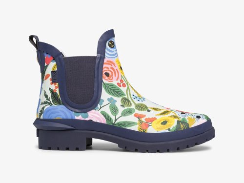 Keds Rifle Paper Co. Rowan Rain Boot Garden Party Regenlaarzen Dames Donkerblauw Gekleurd | BE-99070