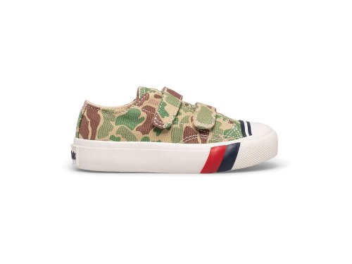 Keds Royal Lo HL Slip On Sneakers Jongens Camo Olijfgroen | BE-29575