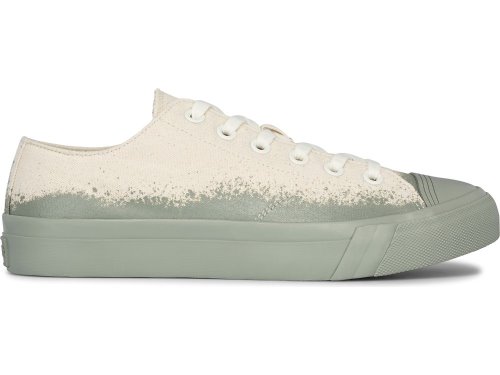 Keds Royal Lo Spray Foxing Sneakers Heren Beige Groen | BE-37645