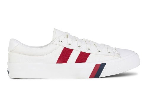 Keds Royal Plus Canvas Veterschoenen Dames Wit Rood | BE-47992