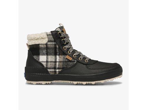 Keds Scout Boot III Water Resistant Twill Plaid w/ Thinsulate™ Laarzen Dames Zwart | BE-66111